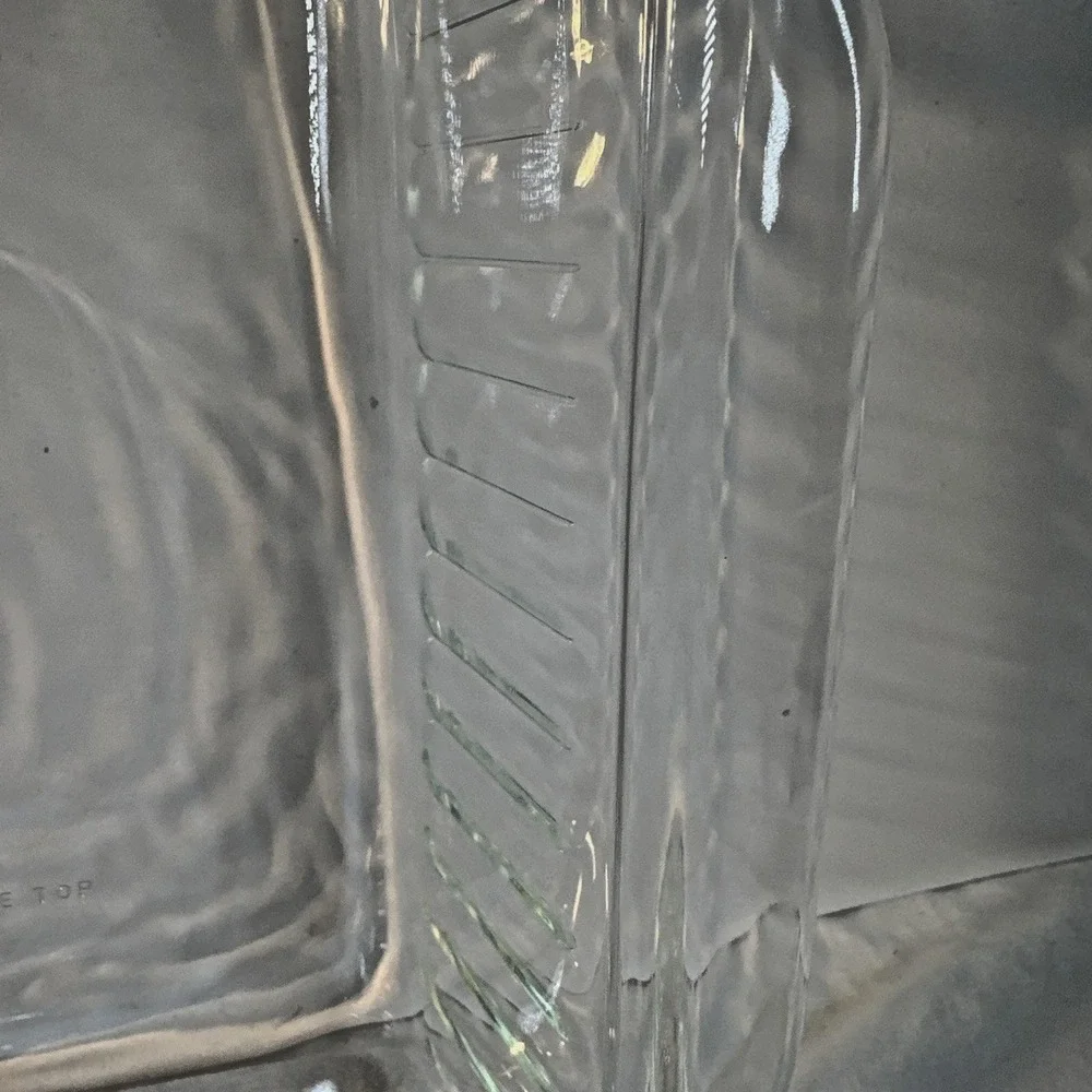 Vintage Clear Ribbed PYREX #222 Glass Baking Dish Cake Pan 2 qt EVC